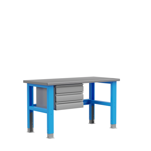 PLC 15.3 Стол металлический промышленный 1500х700 мм с тумбой