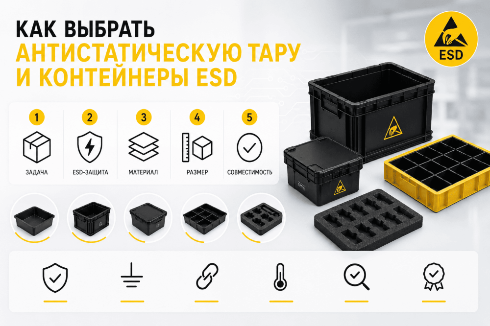 Как выбрать антистатическую тару и контейнеры ESD