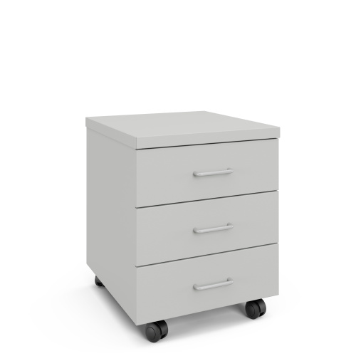 77.0655.01.10.00 Тумба подкатная 3 ящика 400х540х530 мм, низкая, серый металл - СТАЛЬ