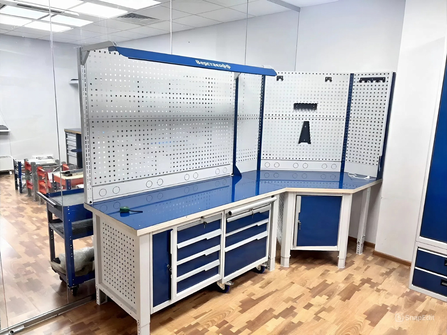 CTR 1602.L26.5-2 Верстак слесарный 2165x1593x743 мм